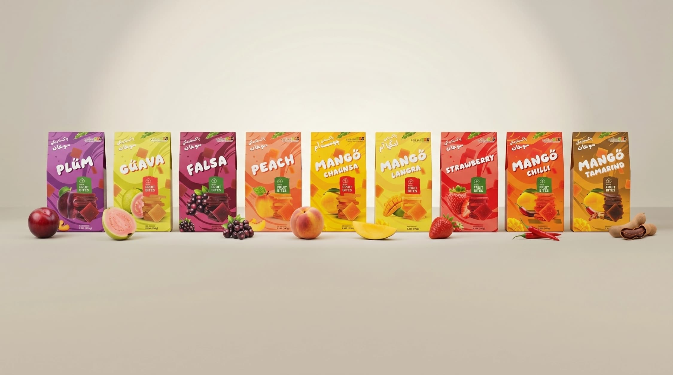 Fruit bite snack packaging products